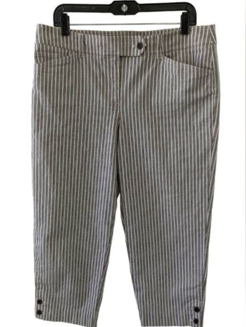 Jones New York Sport Striped Crop Pants
